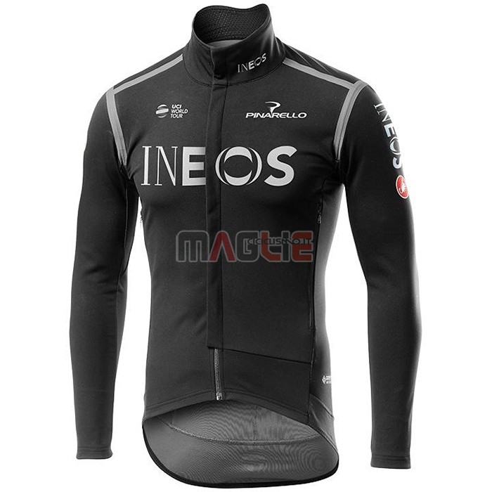 Maglia INEOS Manica Lunga 2020 Nero Grigio